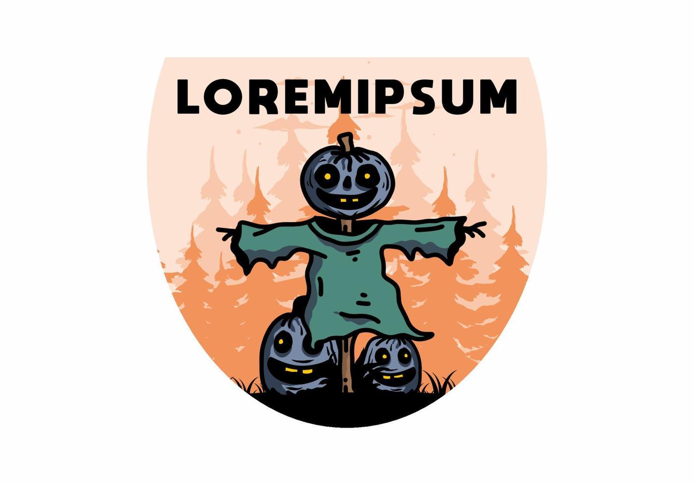 eng halloween pompoen illustratie ontwerp vector