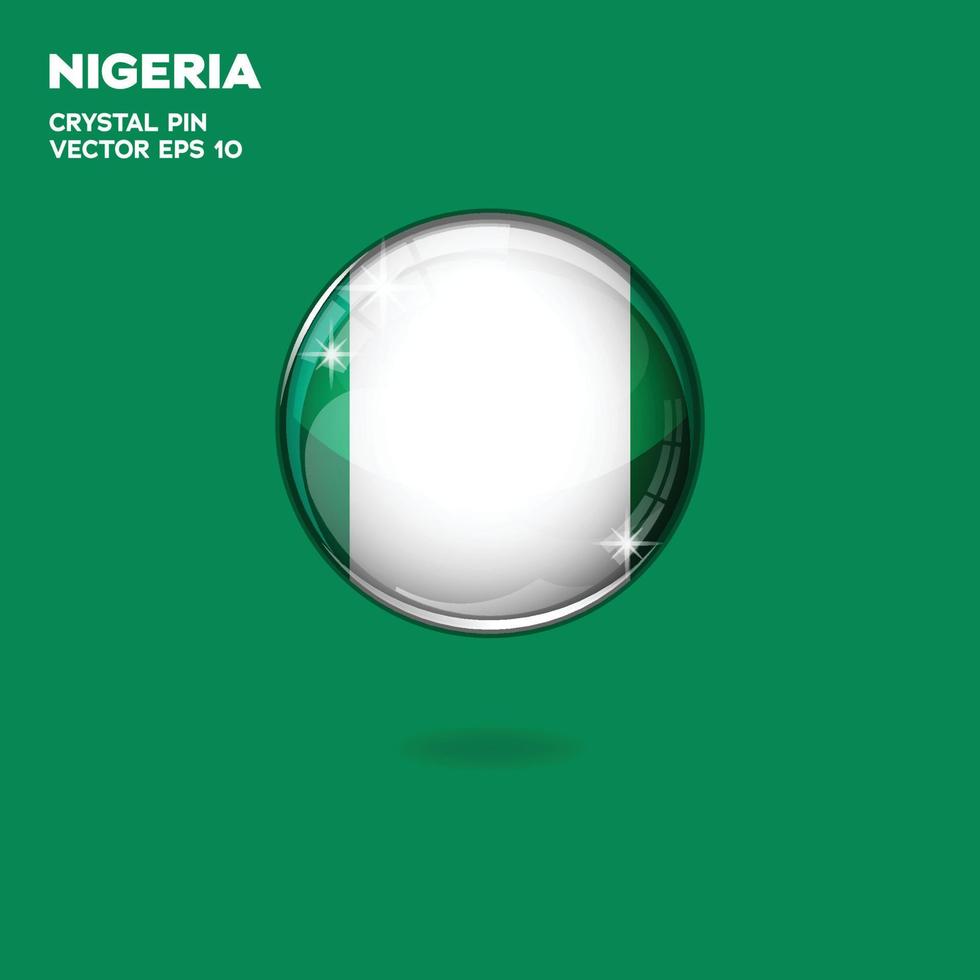 Nigeria vlag 3d toetsen vector