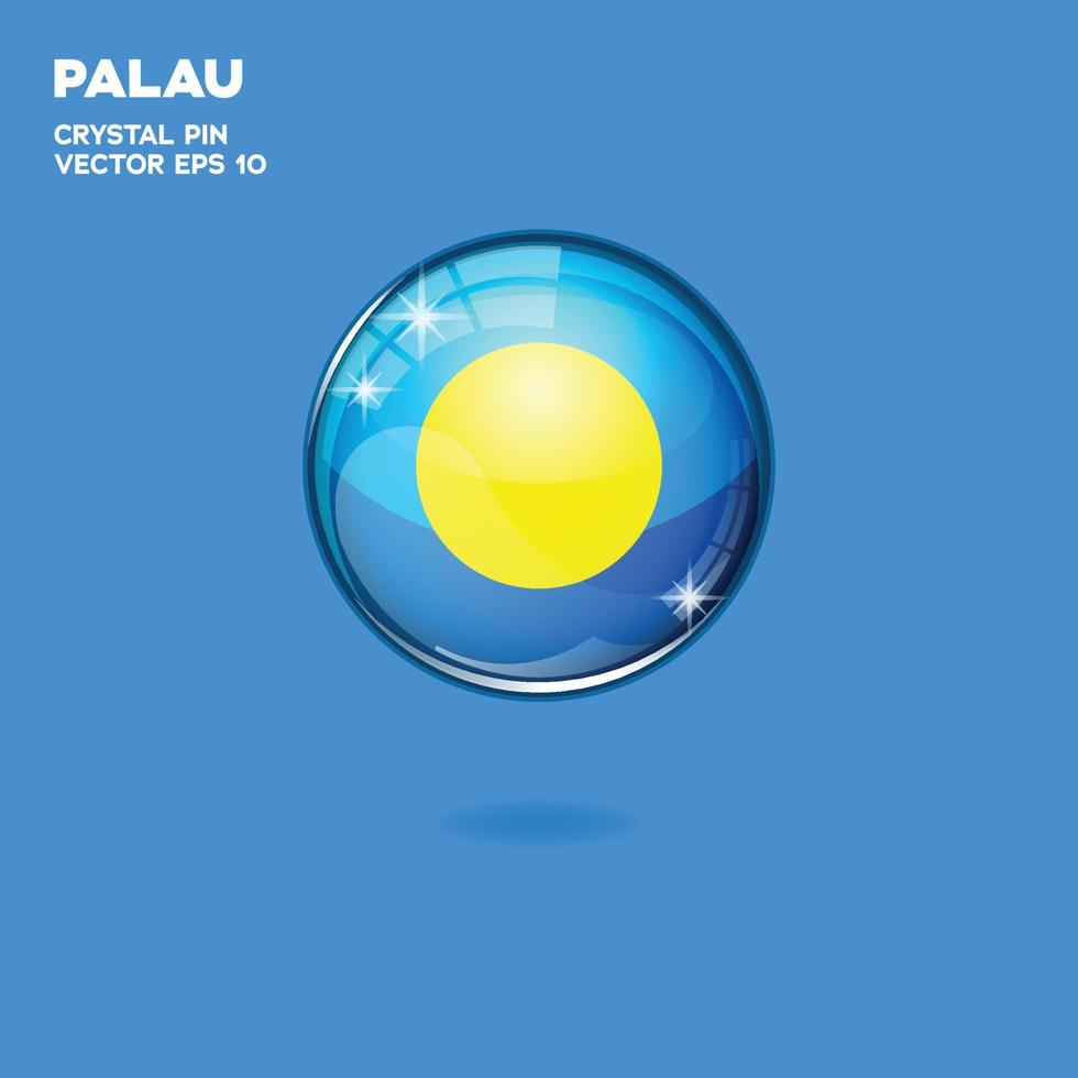 Palau vlag 3d toetsen vector