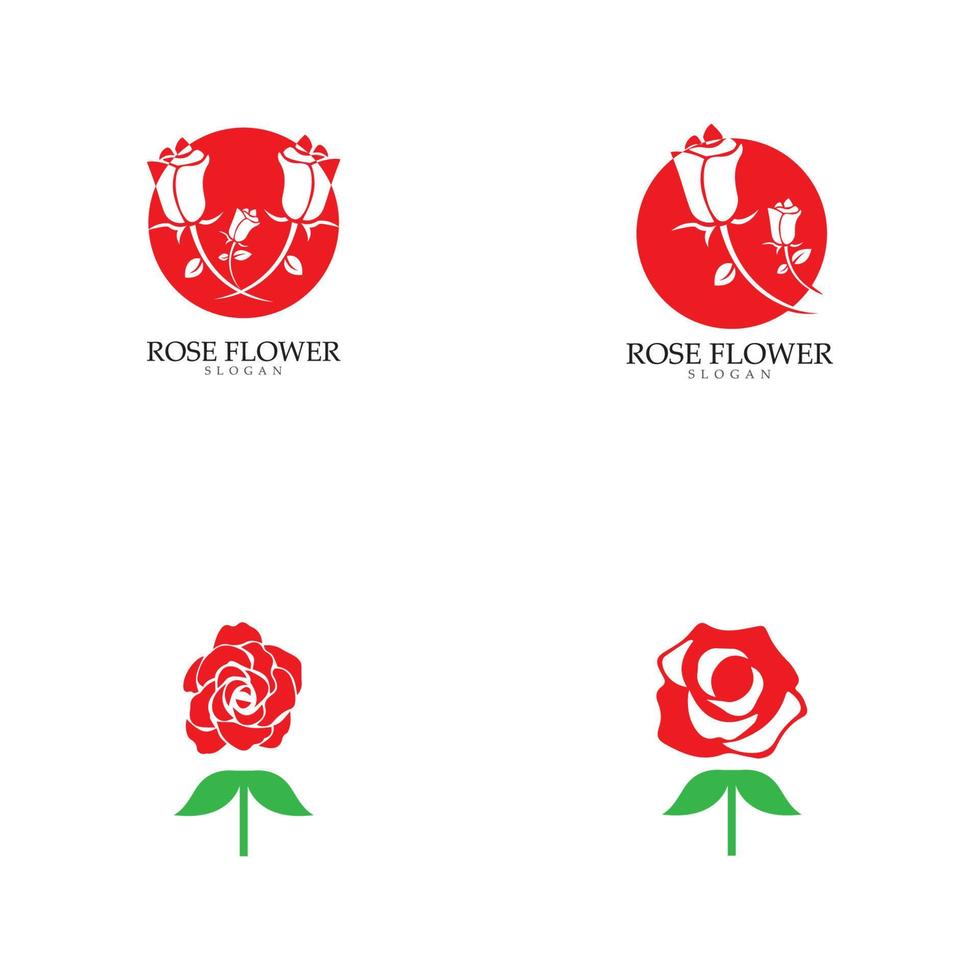 schoonheid roos bloem vector icoon ontwerp sjabloon