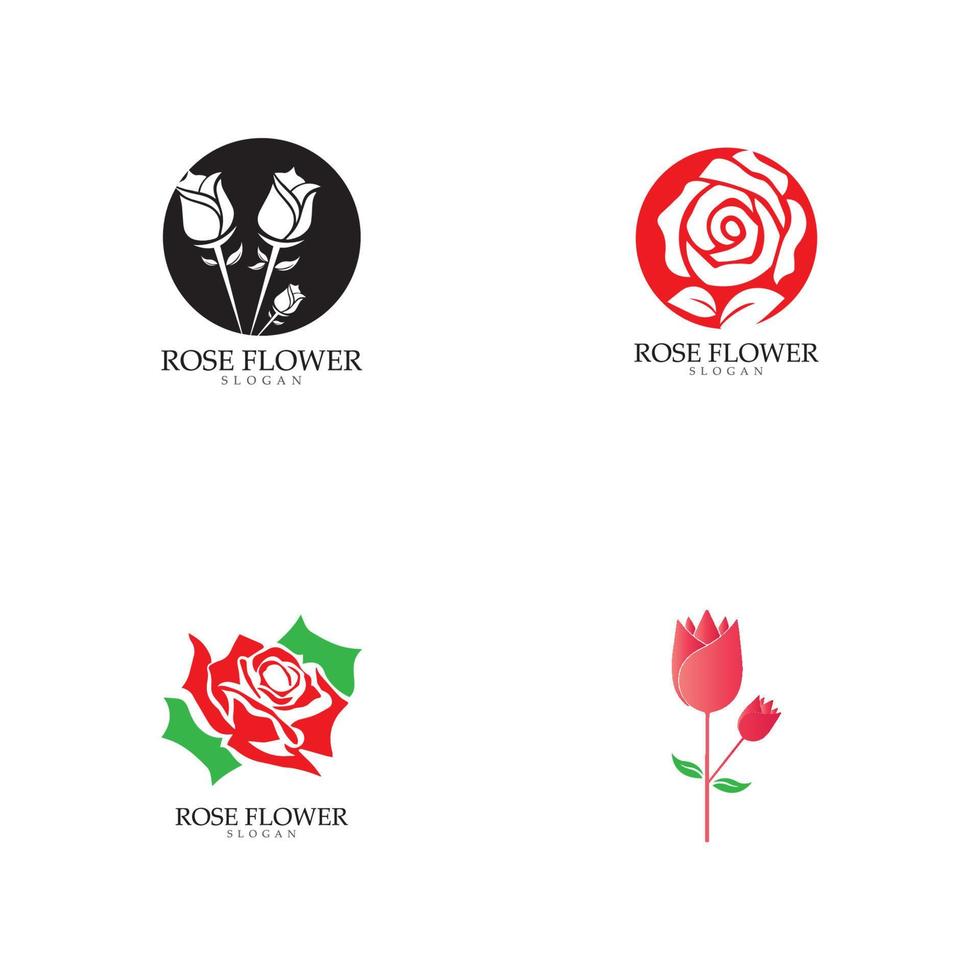 schoonheid roos bloem vector icoon ontwerp sjabloon