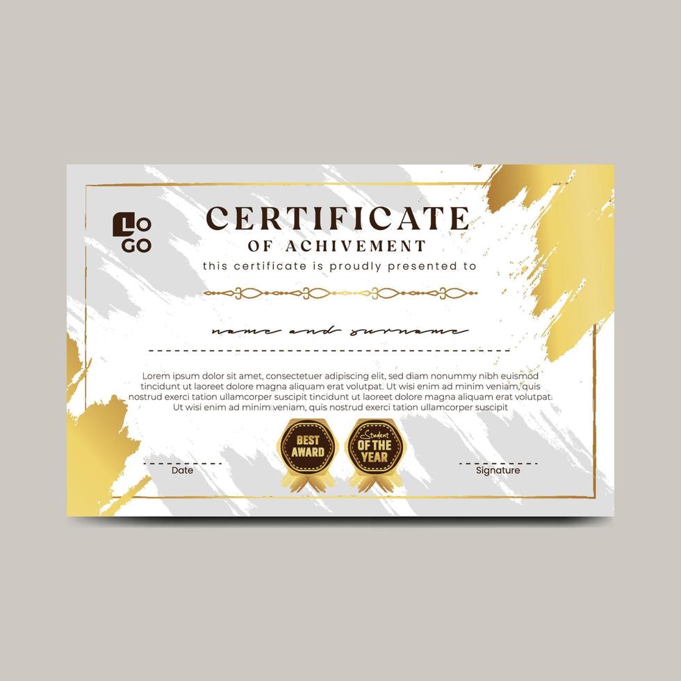 modern elegant certificaat sjabloon vrij vector