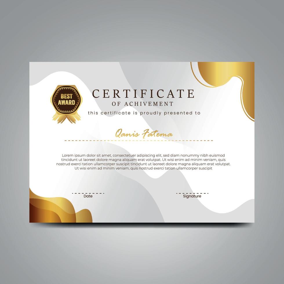 modern elegant certificaat sjabloon vrij vector