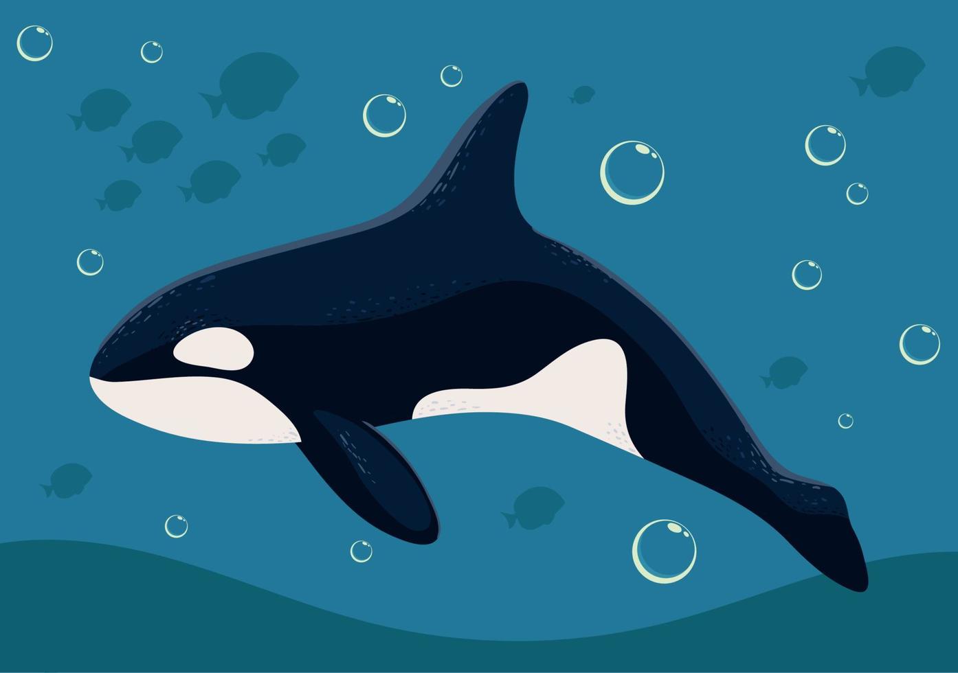 orka walvis marinier leven vector