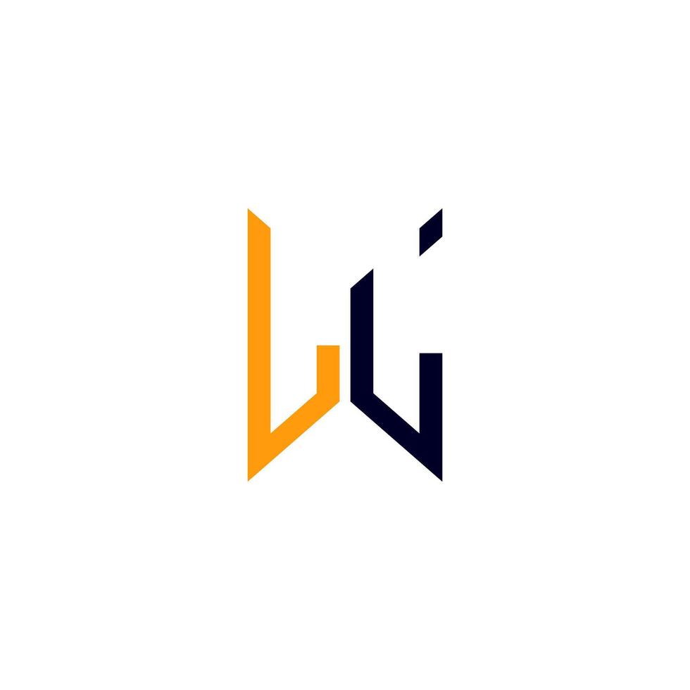 ll brief logo creatief ontwerp met vector grafisch, ll gemakkelijk en modern logo.