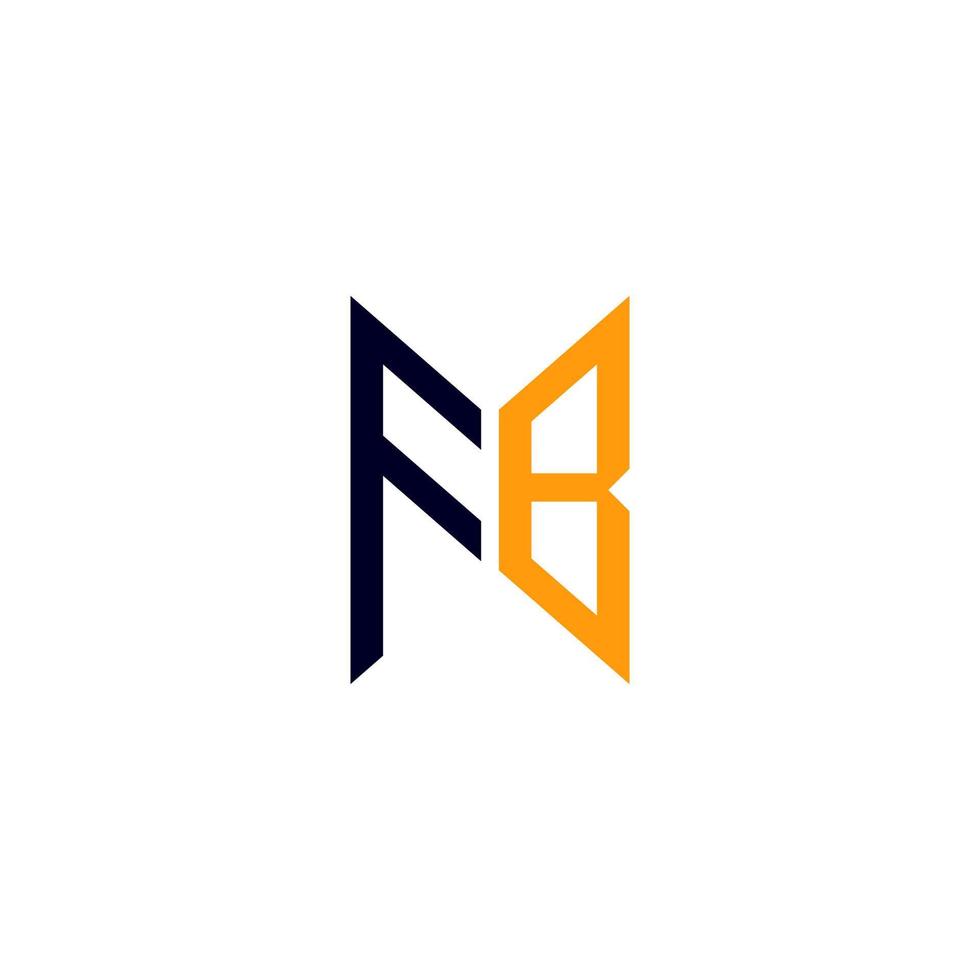 fb brief logo creatief ontwerp met vector grafisch, fb gemakkelijk en modern logo.