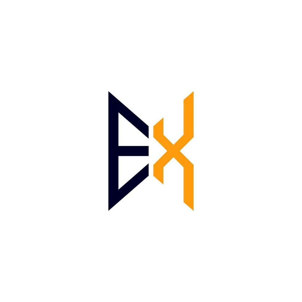 ex brief logo creatief ontwerp met vector grafisch, ex gemakkelijk en modern logo.