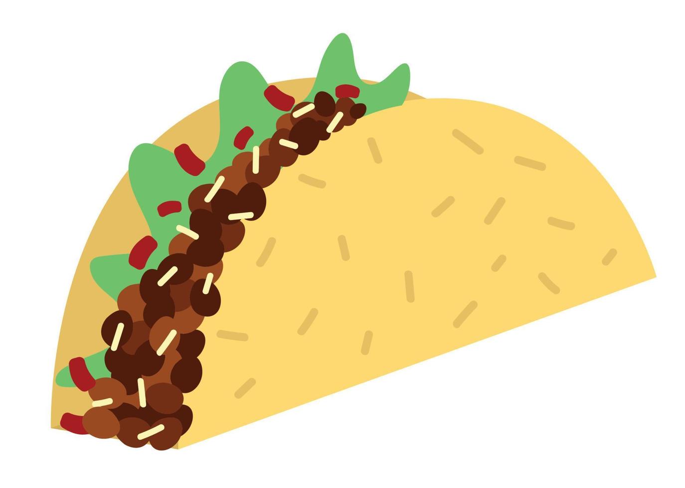 Mexicaans taco eten vector