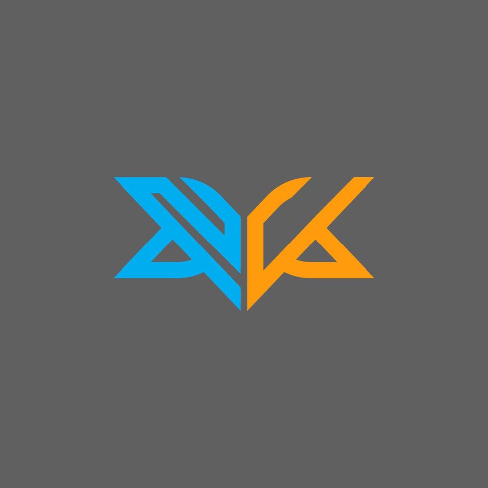 nu letter logo creatief ontwerp met vectorafbeelding, nu eenvoudig en modern logo. vector