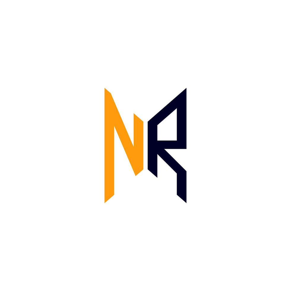 nr brief logo creatief ontwerp met vectorafbeelding, nr eenvoudig en modern logo. vector