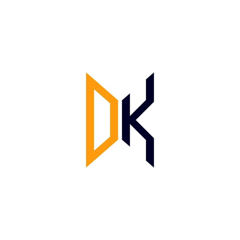 dk brief logo creatief ontwerp met vector grafisch, dk gemakkelijk en modern logo.