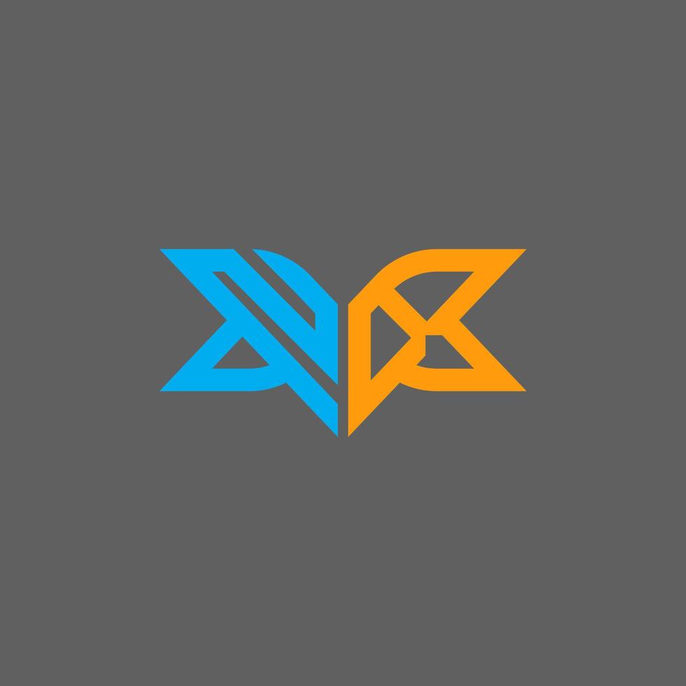 nb letter logo creatief ontwerp met vectorafbeelding, nb eenvoudig en modern logo. vector