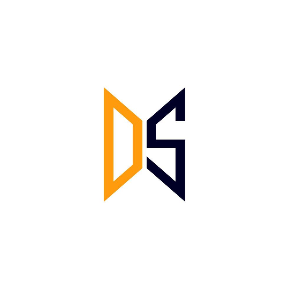 ds brief logo creatief ontwerp met vector grafisch, ds gemakkelijk en modern logo.