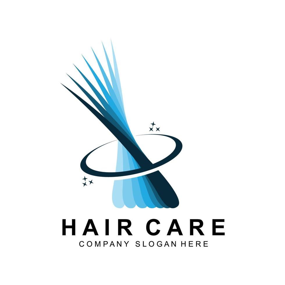 haar- zorg logo, hoofdhuid laag ontwerp, Gezondheid salon merk illustratie vector