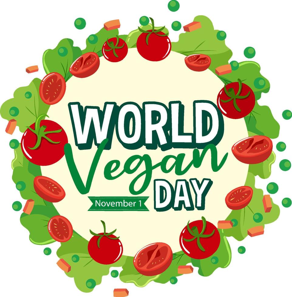 wereld veganistisch dag logo concept vector