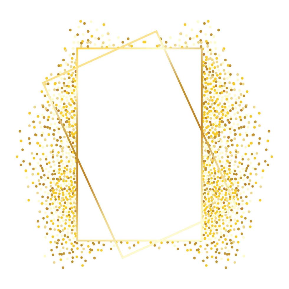 gouden rechthoek kader vector