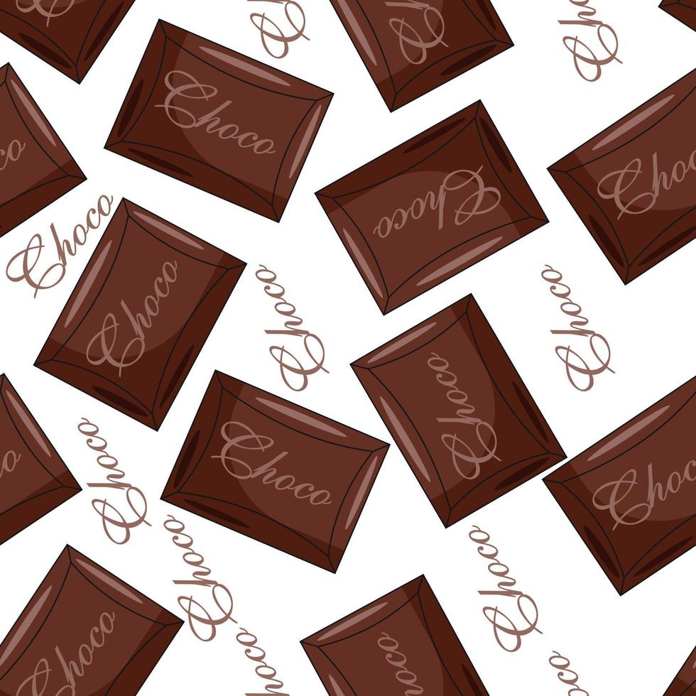 chocolademelk plat naadloos patroonontwerp vector