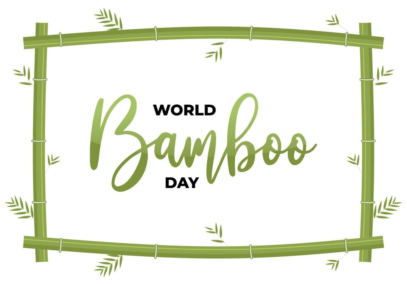 wereld bamboe dag achtergrond met groen bamboe Aan september 18 e. vector