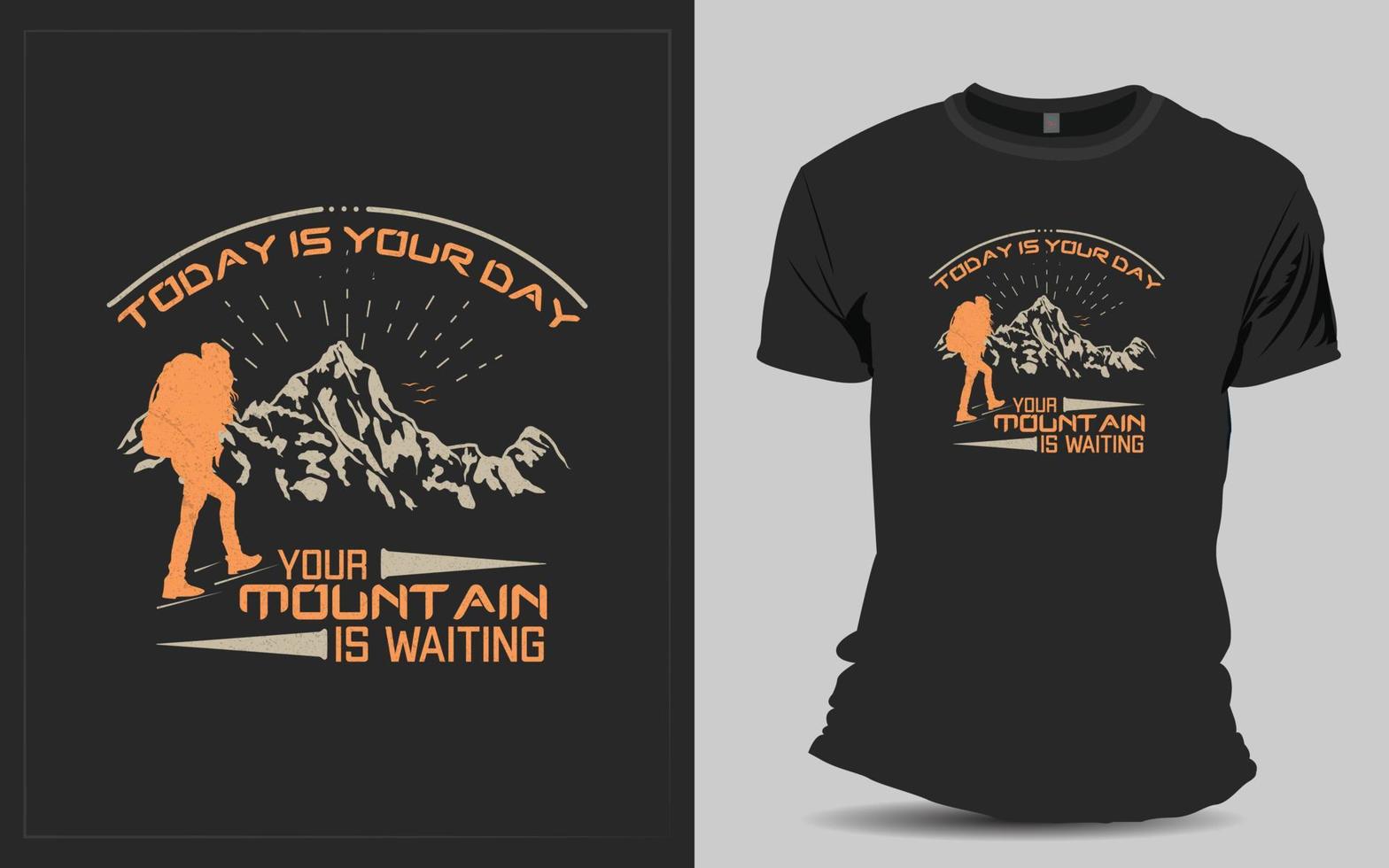 wandelen t-shirt ontwerp voor reiziger vector