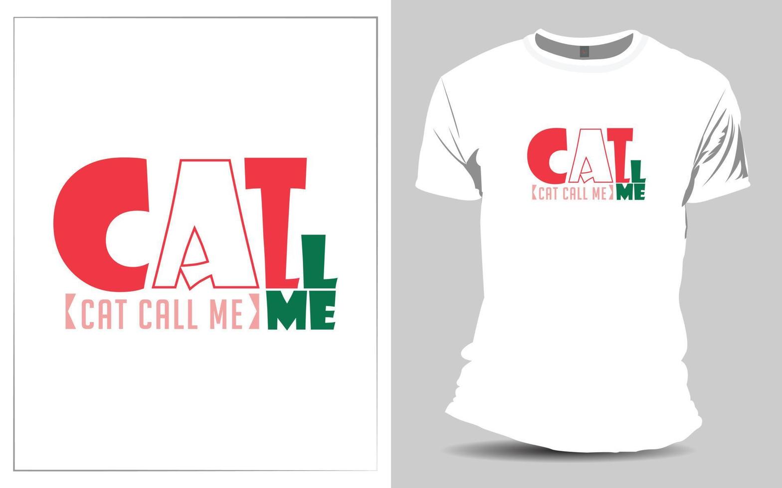 kat t-shirt ontwerp voor huisdier minnaar vector