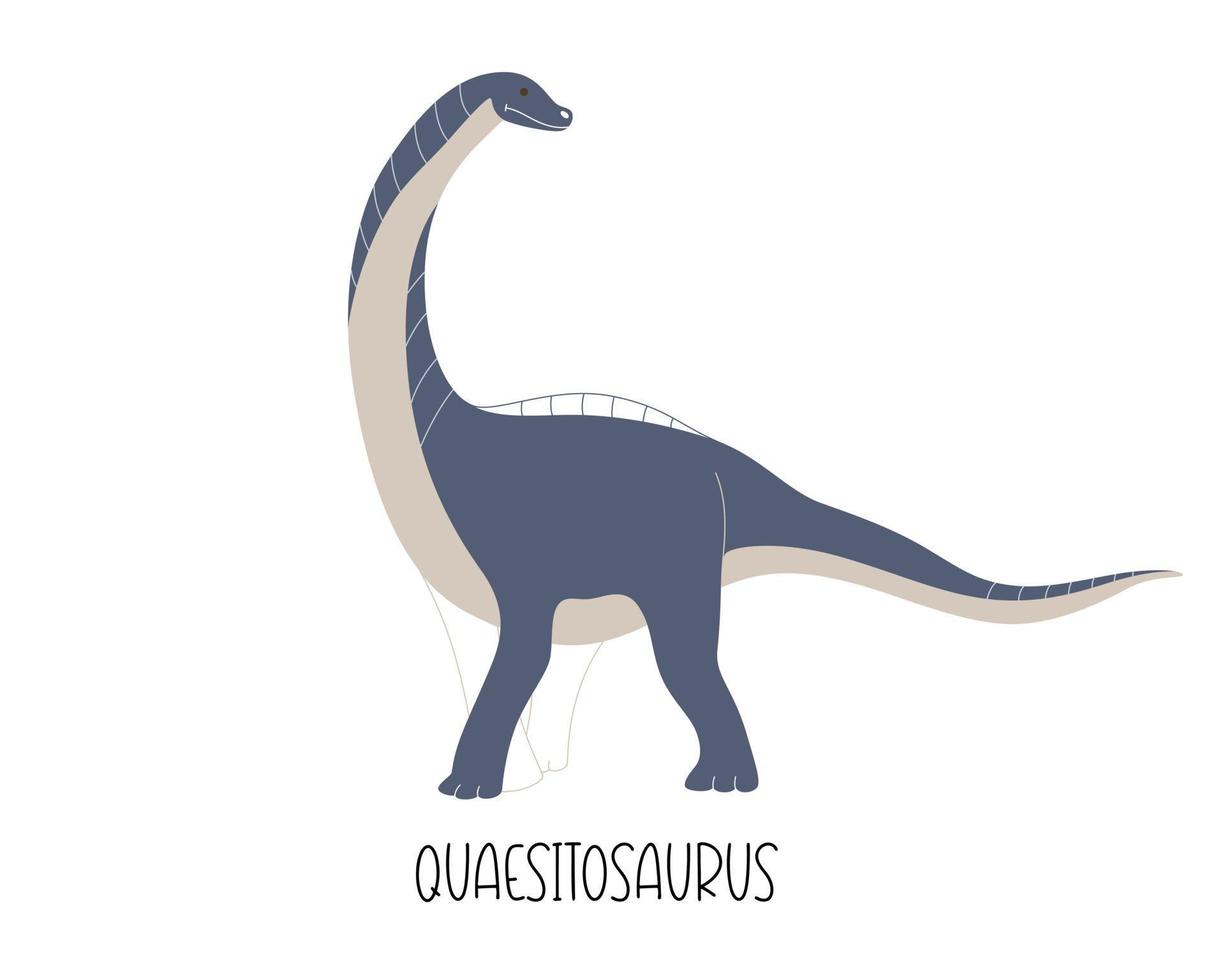 prehistorisch schattig blauw dinosaurus is geïsoleerd. vector illustratie van een wild dier