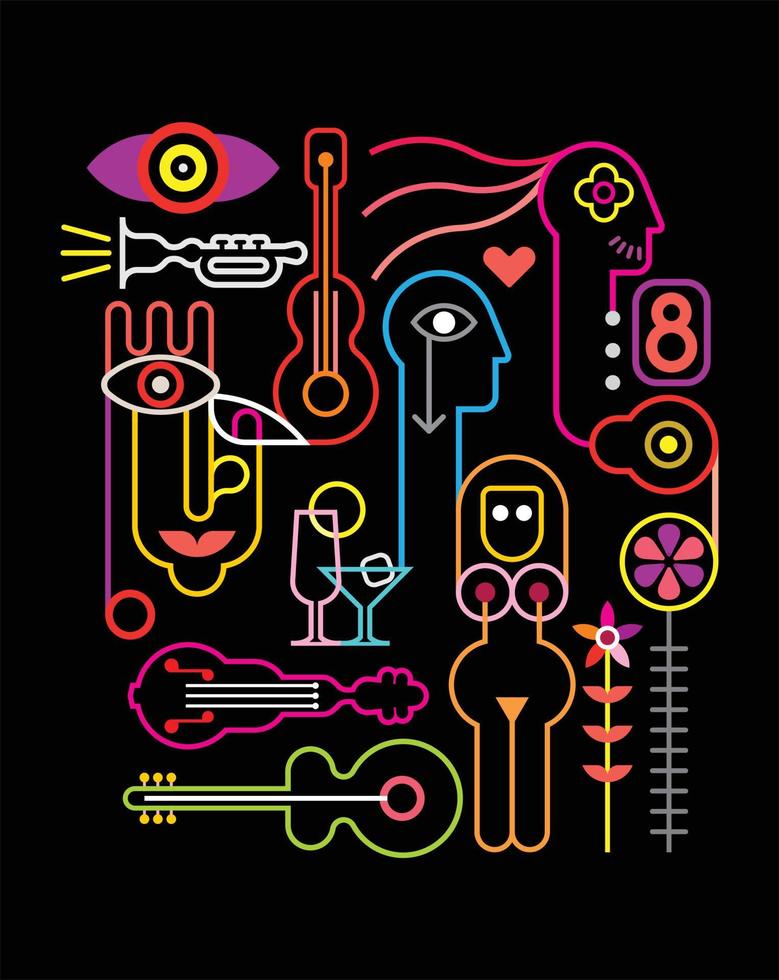 abstract neon illustratie vector