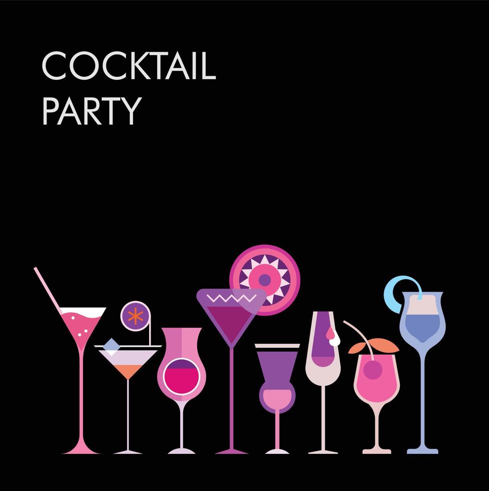 cocktails vector achtergrond