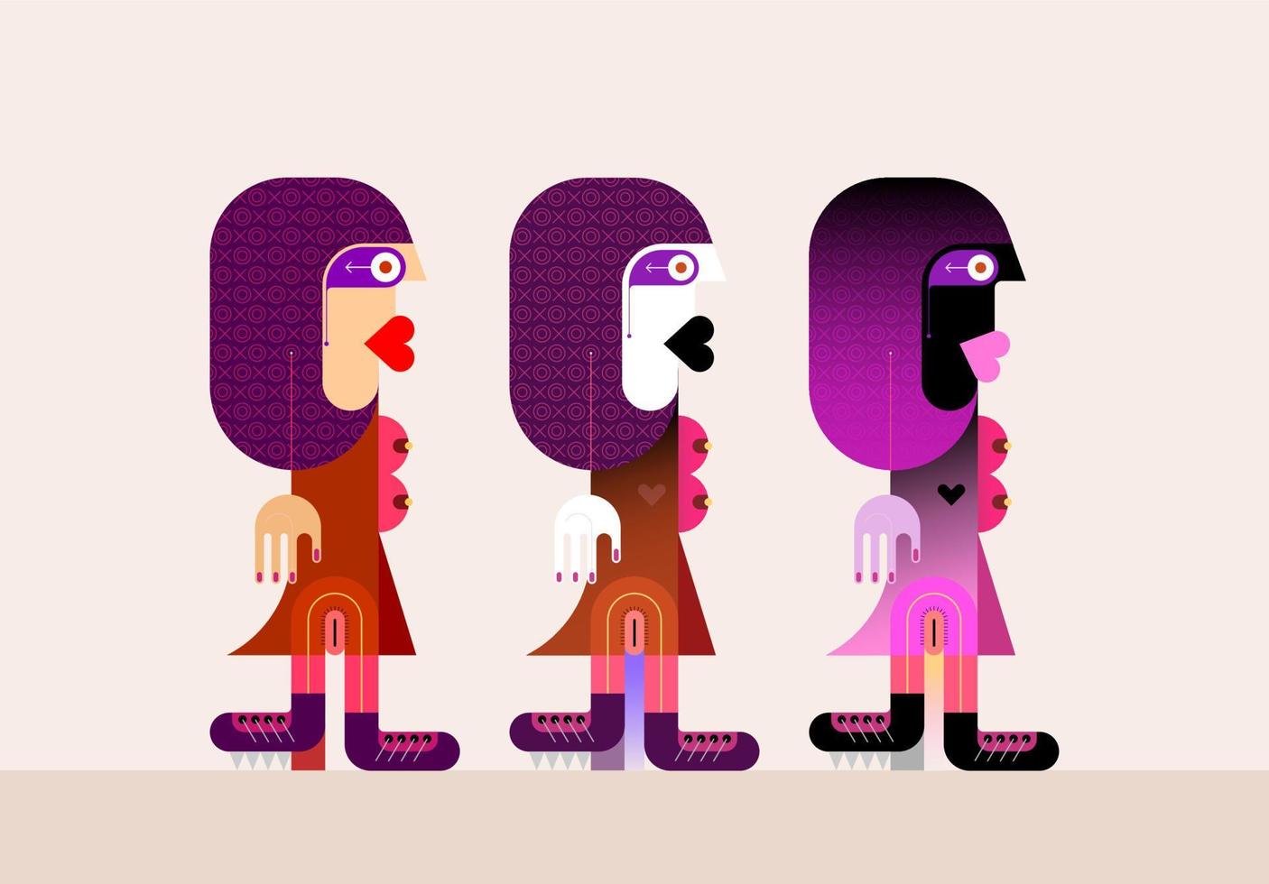 drie Dames vector