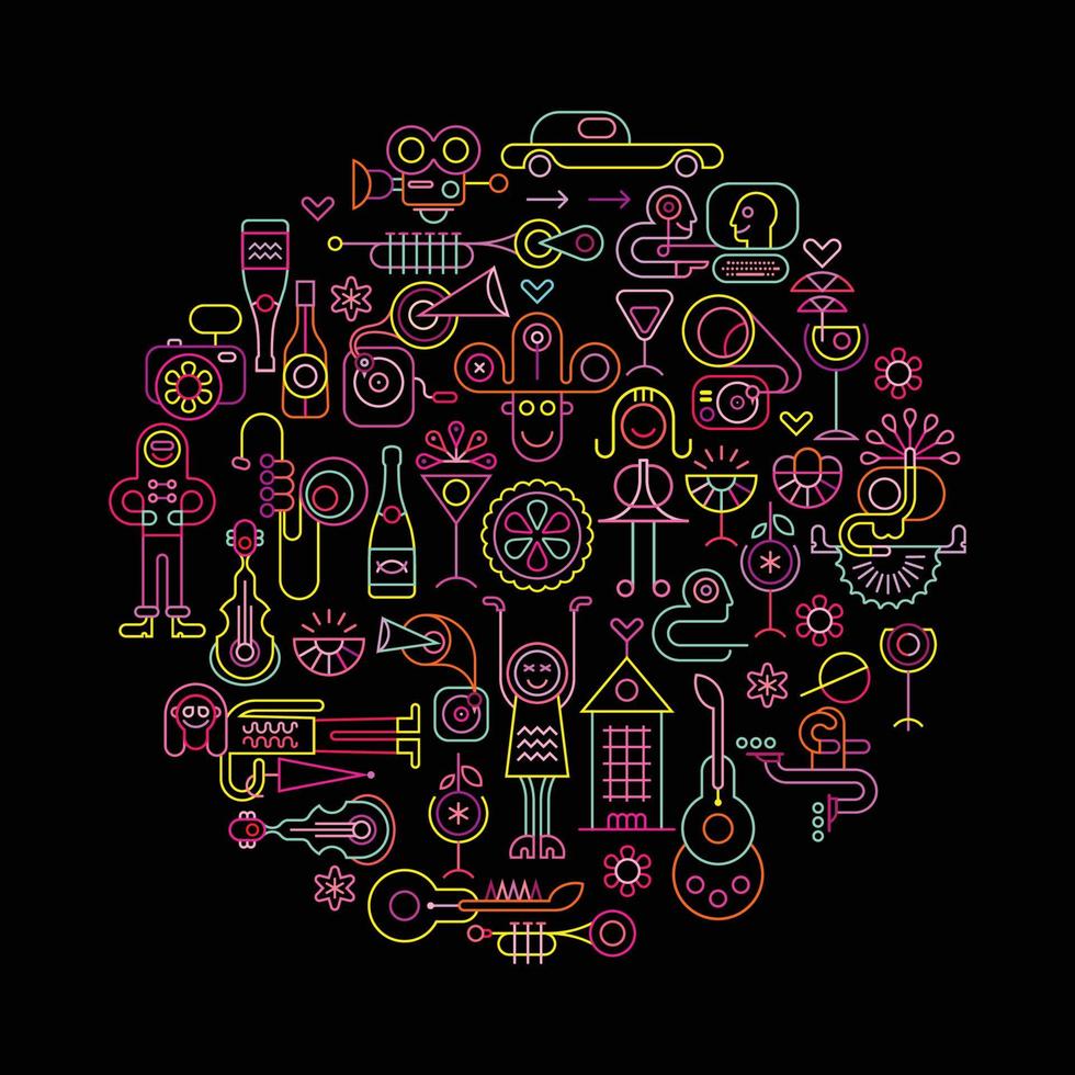 viering partij neon vector