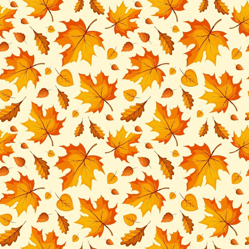 patroon met herfst bladeren. ideaal voor verpakking, notitieboekjes, school- benodigdheden, kinderen kleding vector