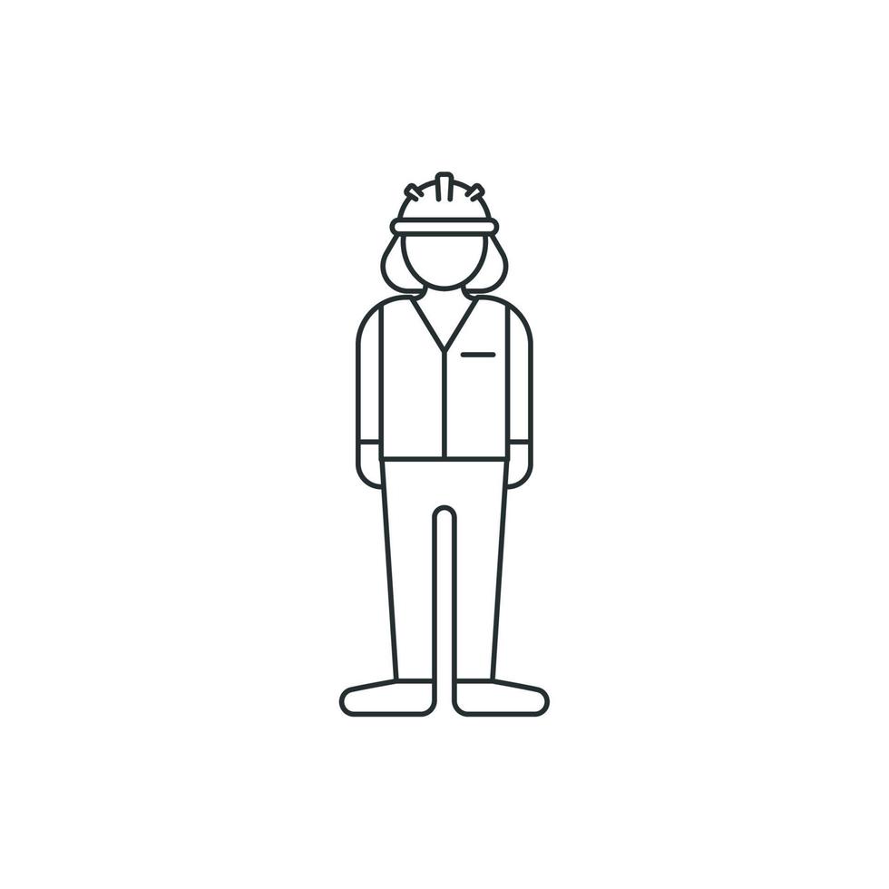 vector teken van bouw arbeider symbool is geïsoleerd Aan een wit achtergrond. bouw arbeider icoon kleur bewerkbaar.