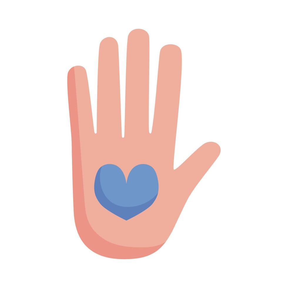 hand met hart vector