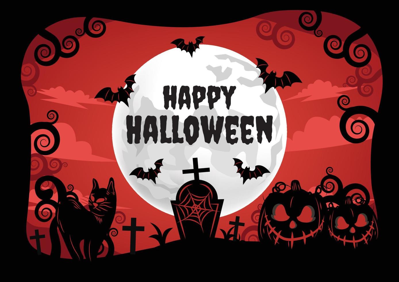 halloween spookachtig banier voor halloween inhoud vector ontwerp