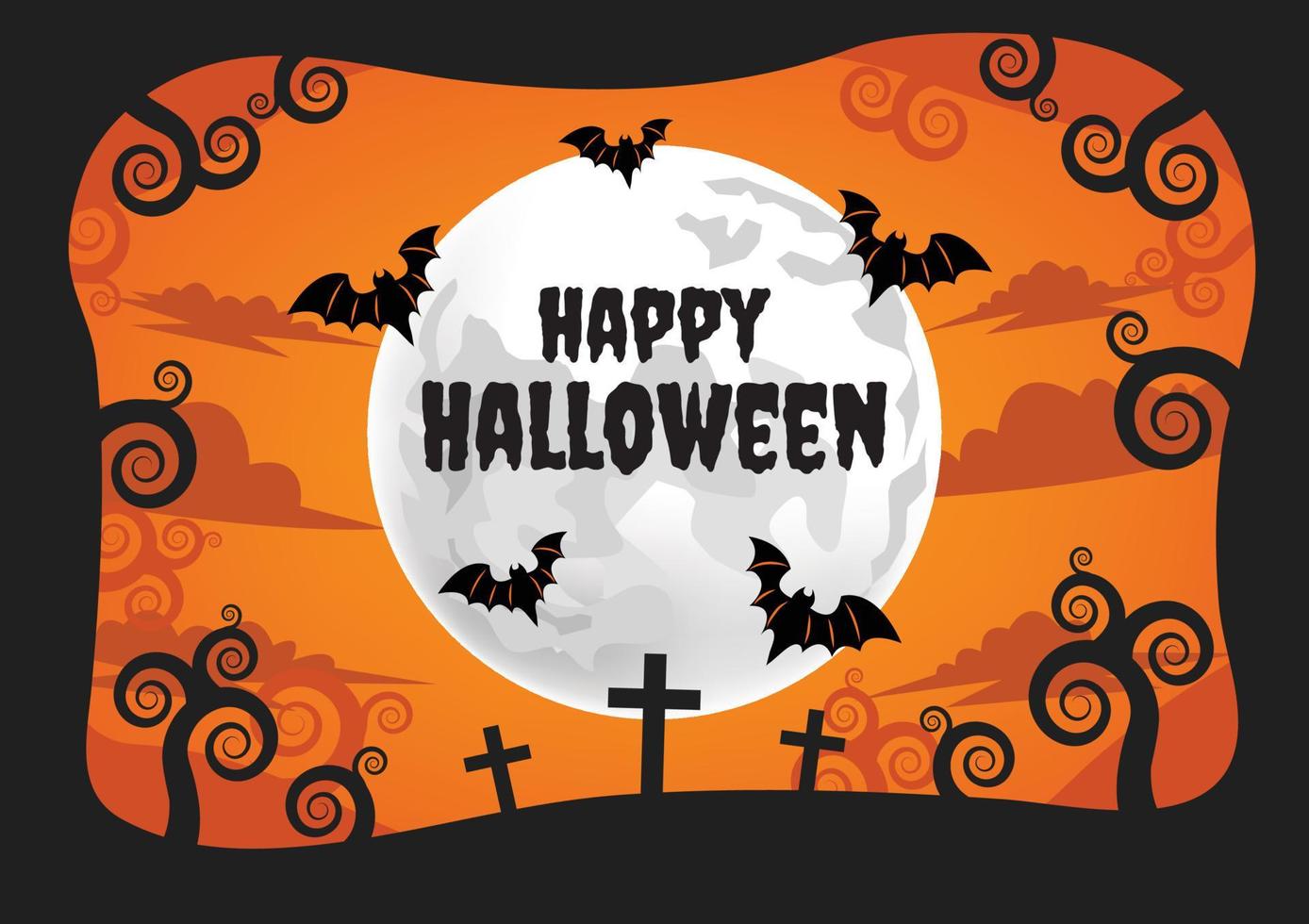 halloween spookachtig banier voor halloween inhoud vector ontwerp