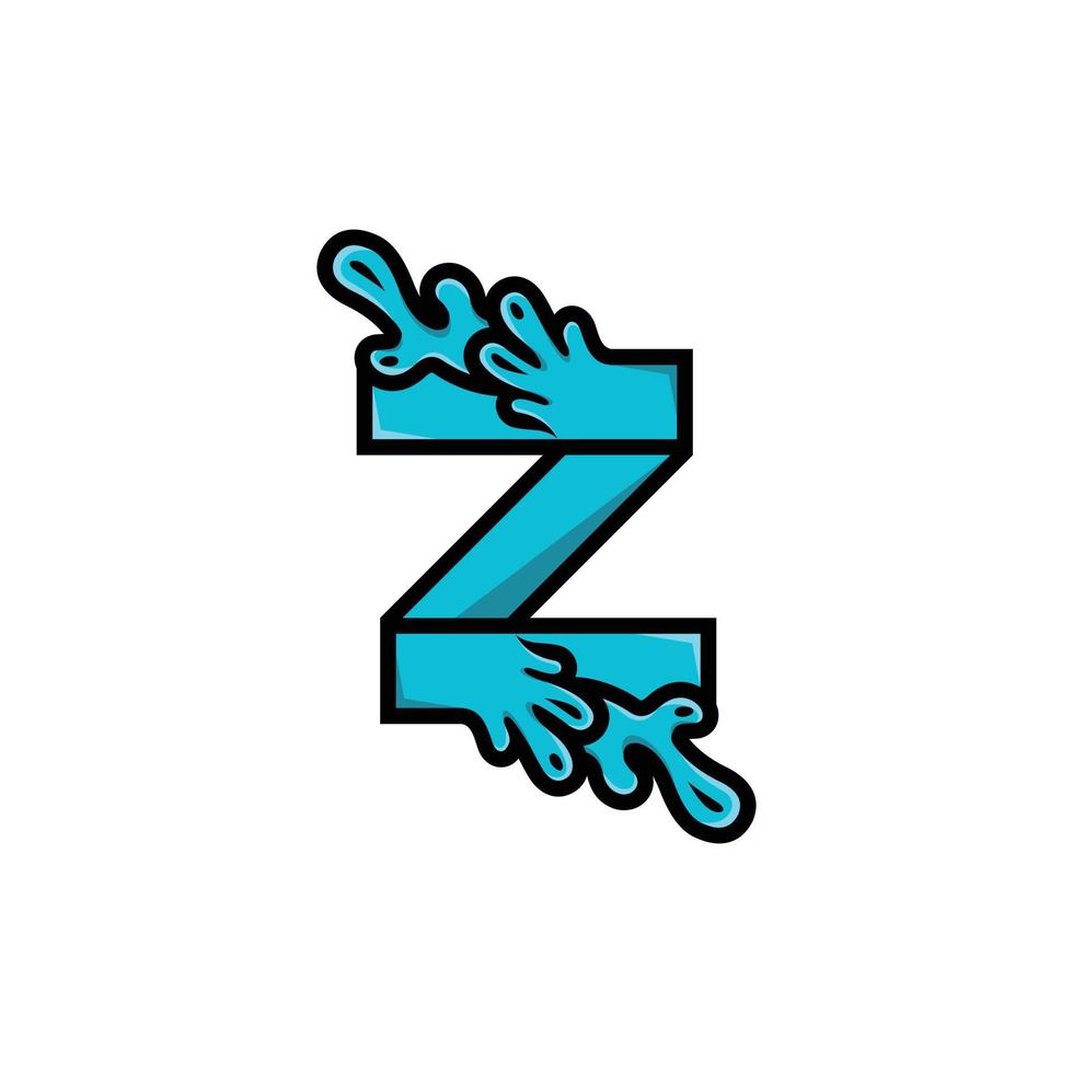 brief z water plons bedrijf logo vector