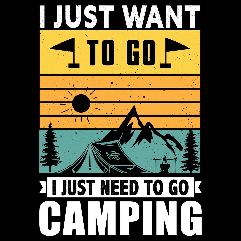 camping t-shirt ontwerp bundel, vintage, buitenshuis t-shirts, grafisch vector element, camper typografie ontwerp