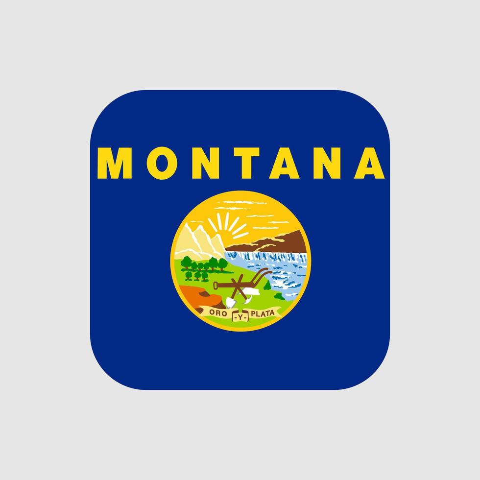 Montana staat vlag. vector illustratie.