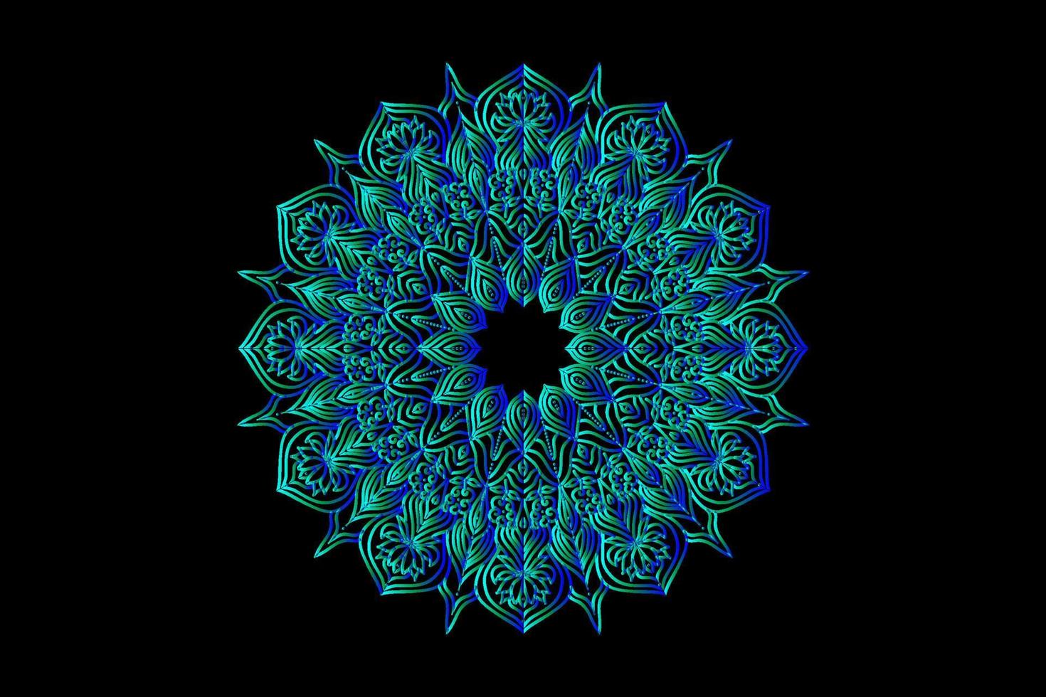 Pauw mandala, Pauw kleur, abstract mandala luxe overladen vector mandala ornament