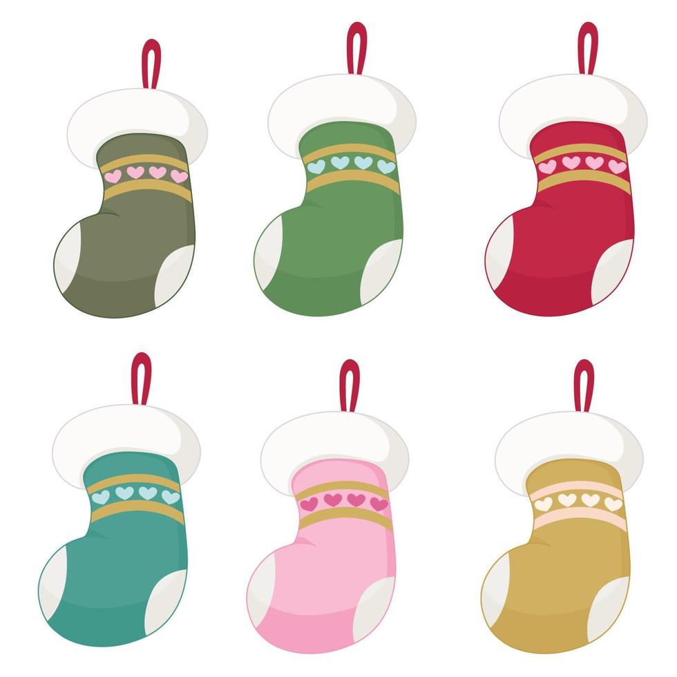 sok Kerstmis ornament van een tekenfilm karakter vector