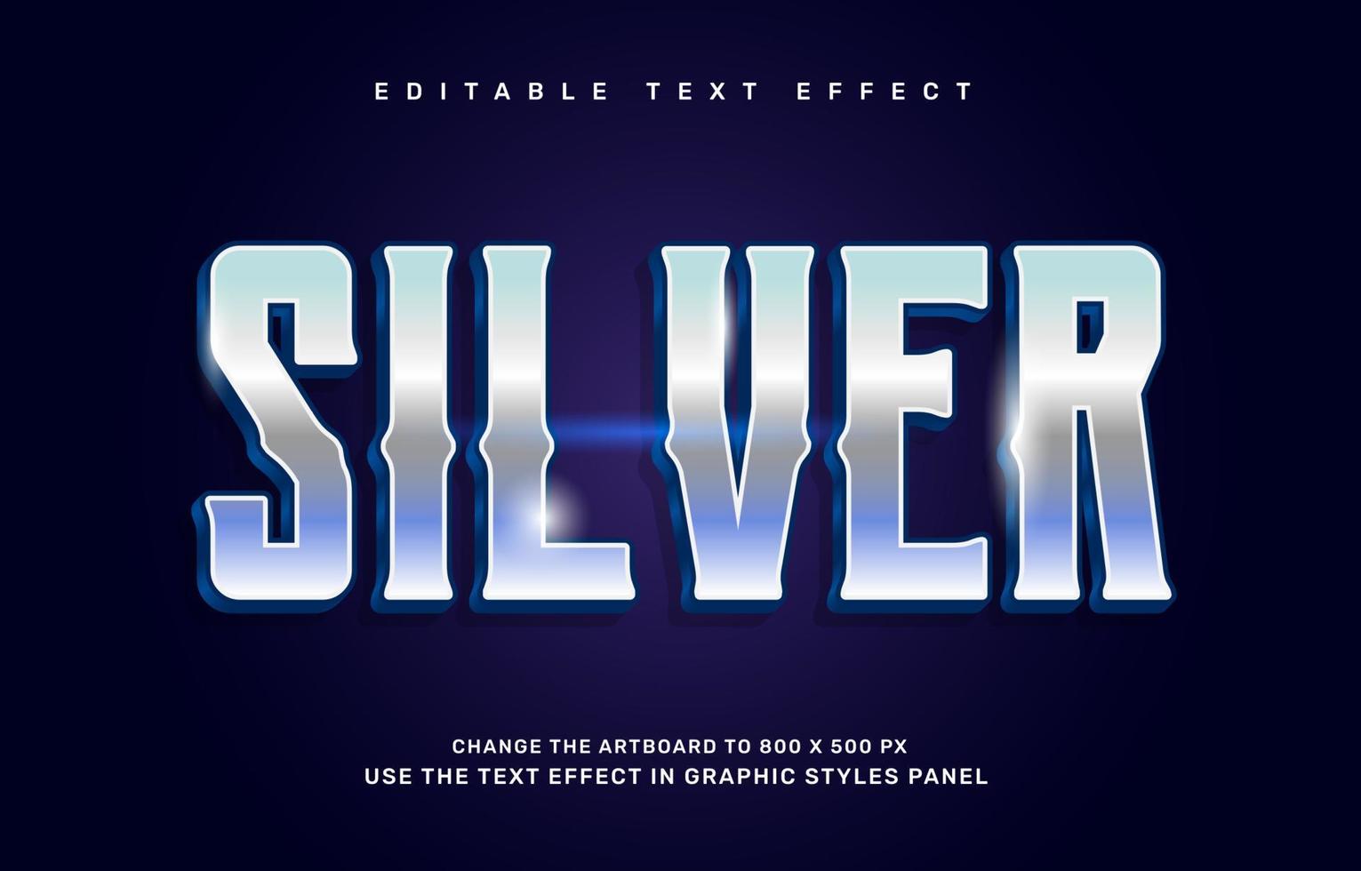 zilveren teksteffect vector