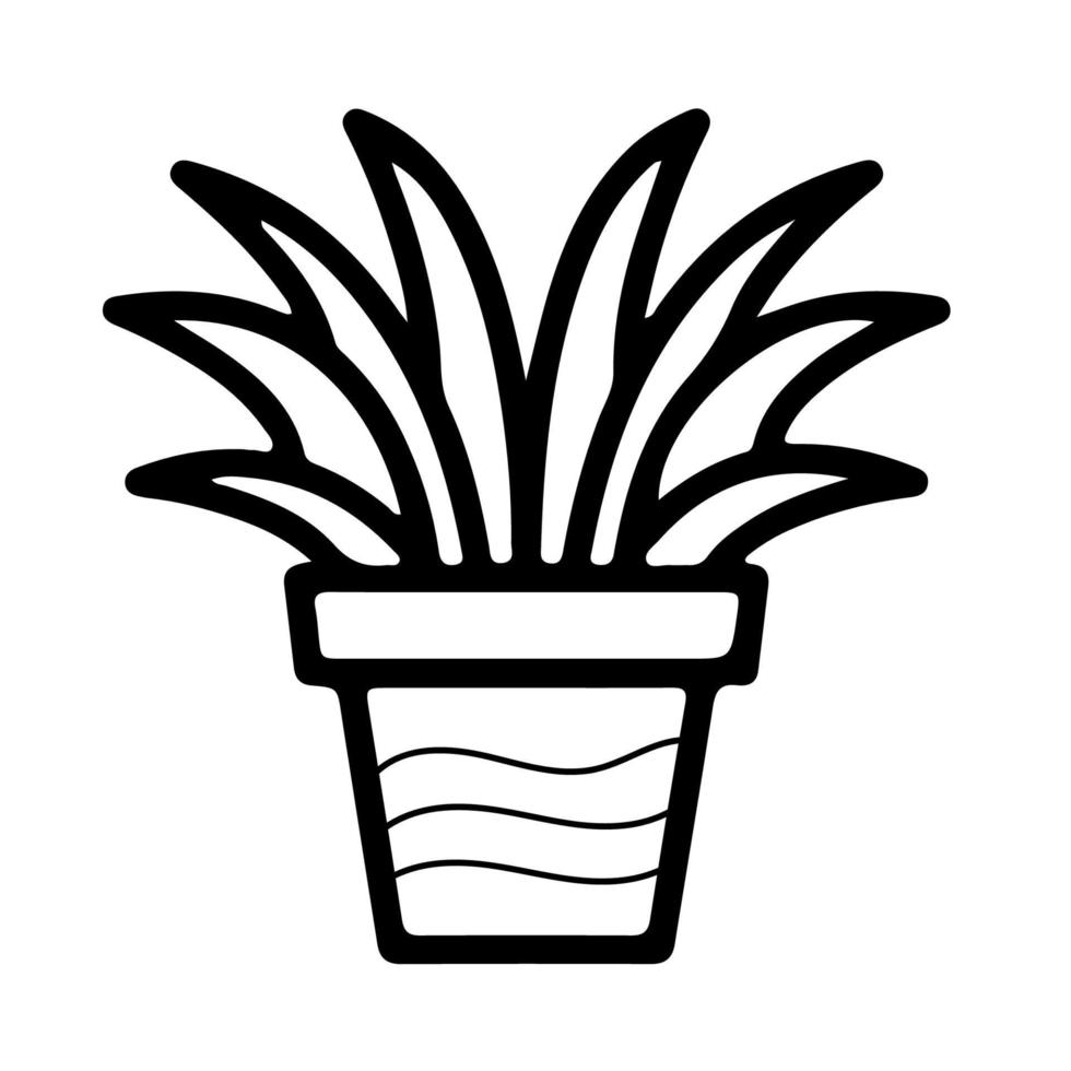 vector illustratie van fabriek pot. bloem pot web icoon.