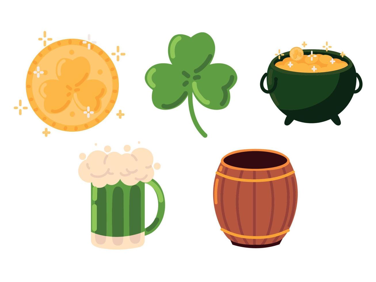 st patricks dag iconen vector