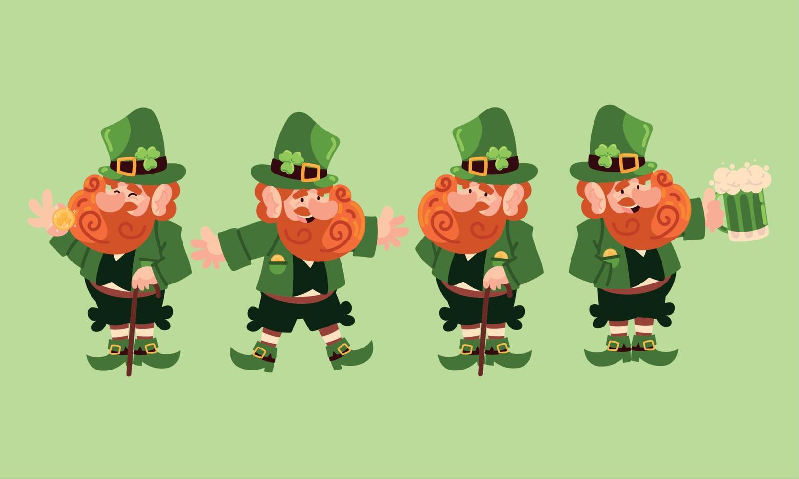 st patricks dag elf van Ierse folklore vector