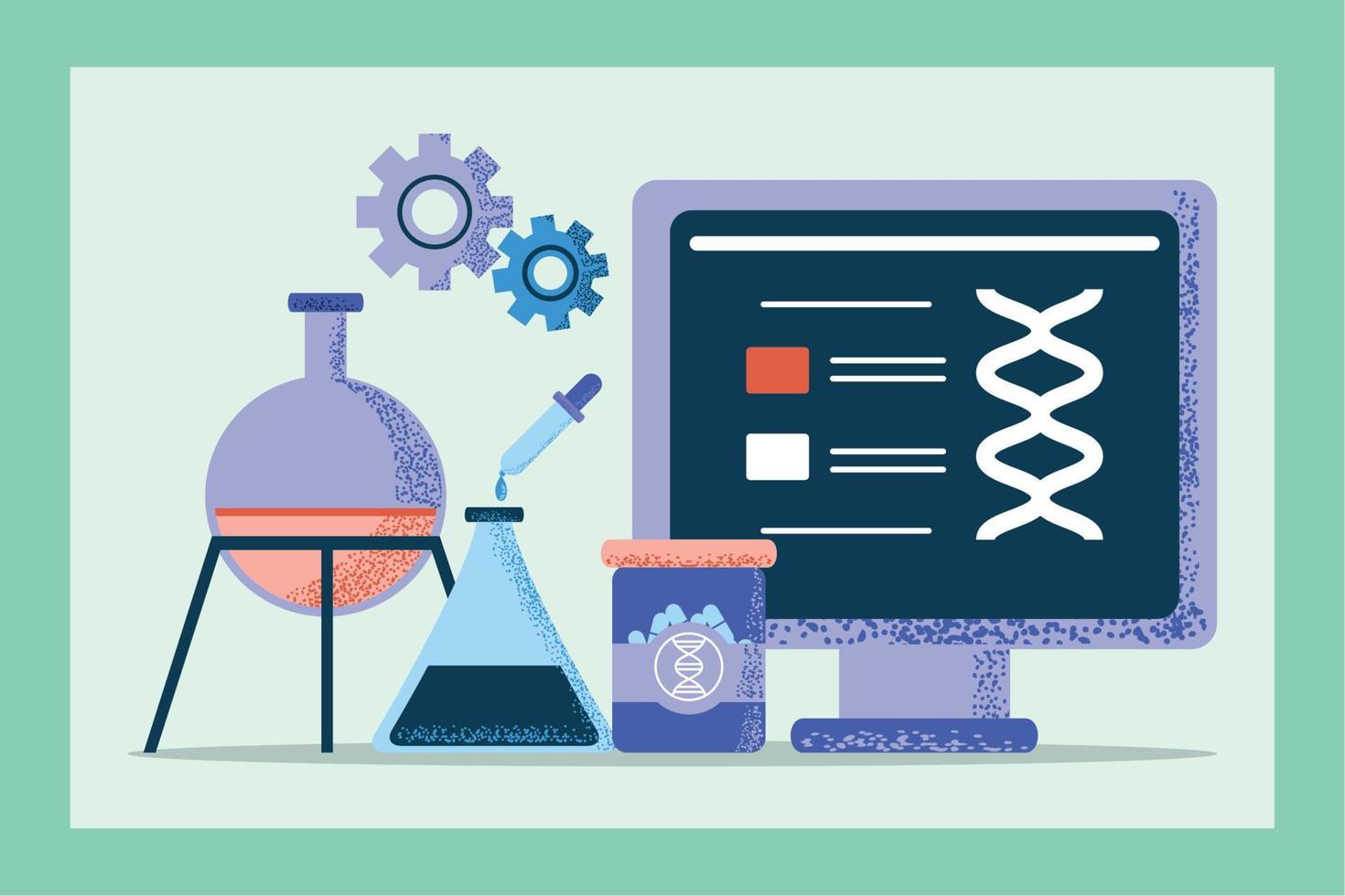 dna-onderzoek genetisch mens vector