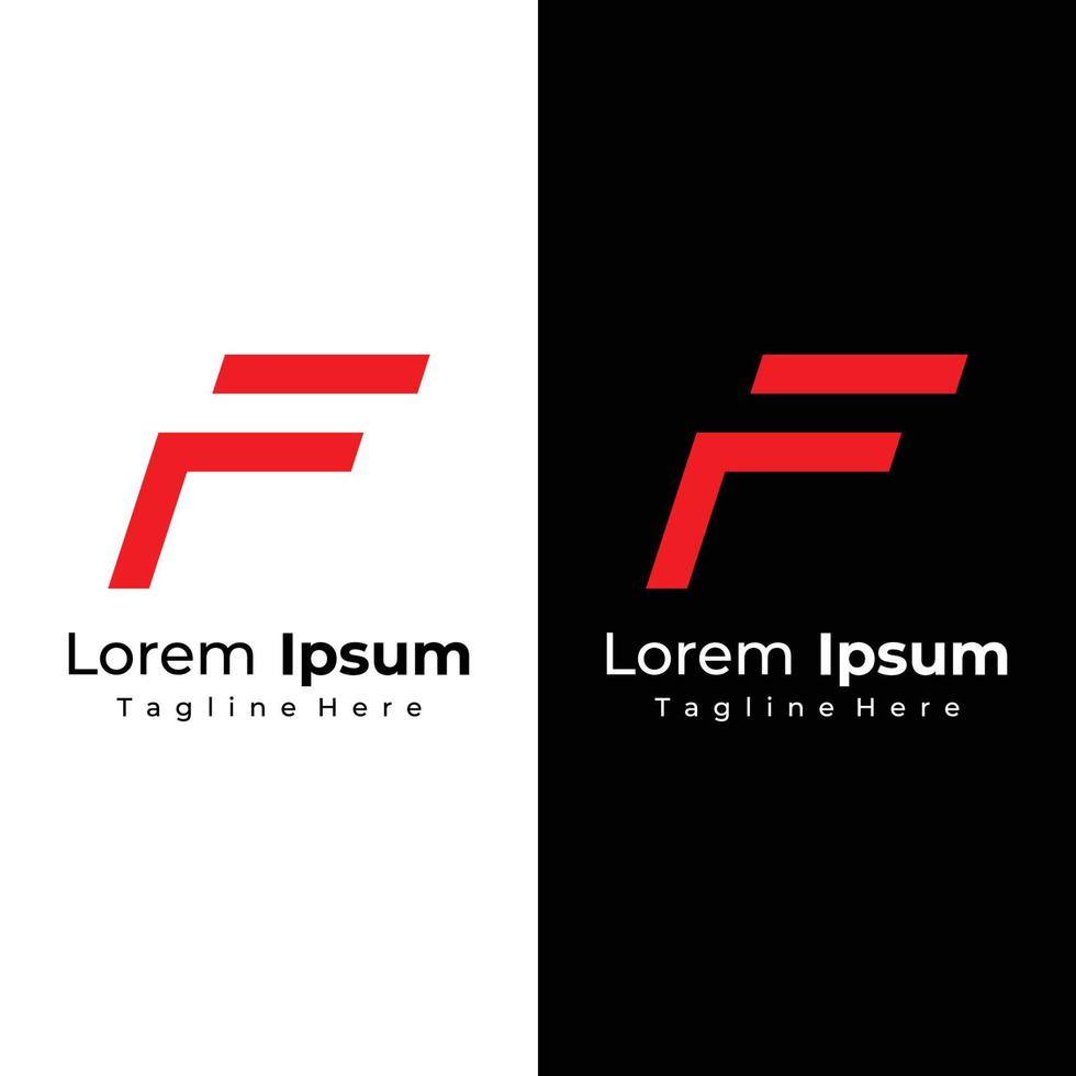 logo ontwerp abstract sjabloon element eerste brief f meetkundig vorm geven aan. minimalistische en modern f logo ontwerp. logo kan worden gebruikt voor branding en bedrijf kaarten. vector