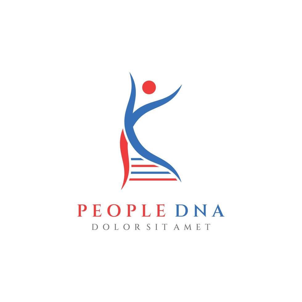 logo ontwerp sjabloon dna elementen. bio techniek, dna mensen, bio dna, dna spiralen. logos kan worden voor wetenschap, apotheek en medisch. vector