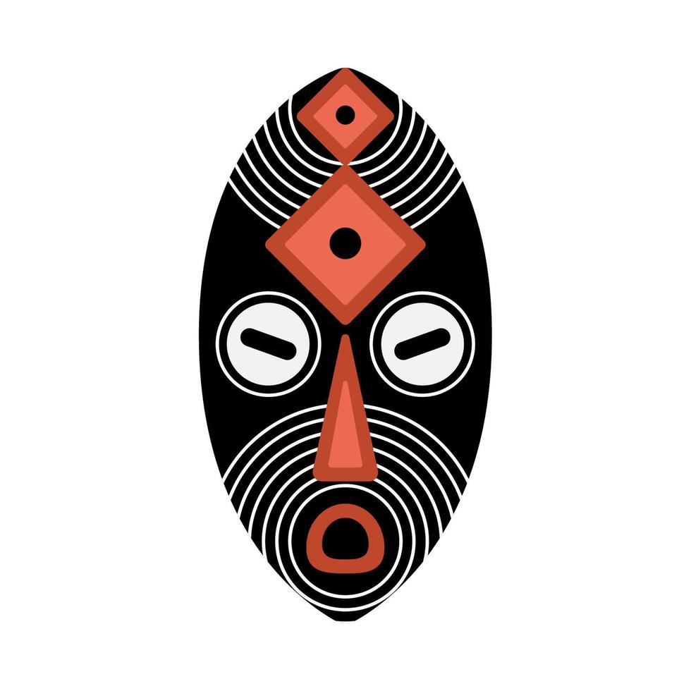 Afrikaanse cultuur zwart masker vector