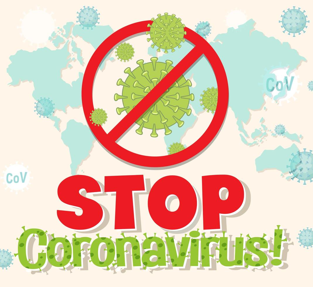 stop het coronavirus vector