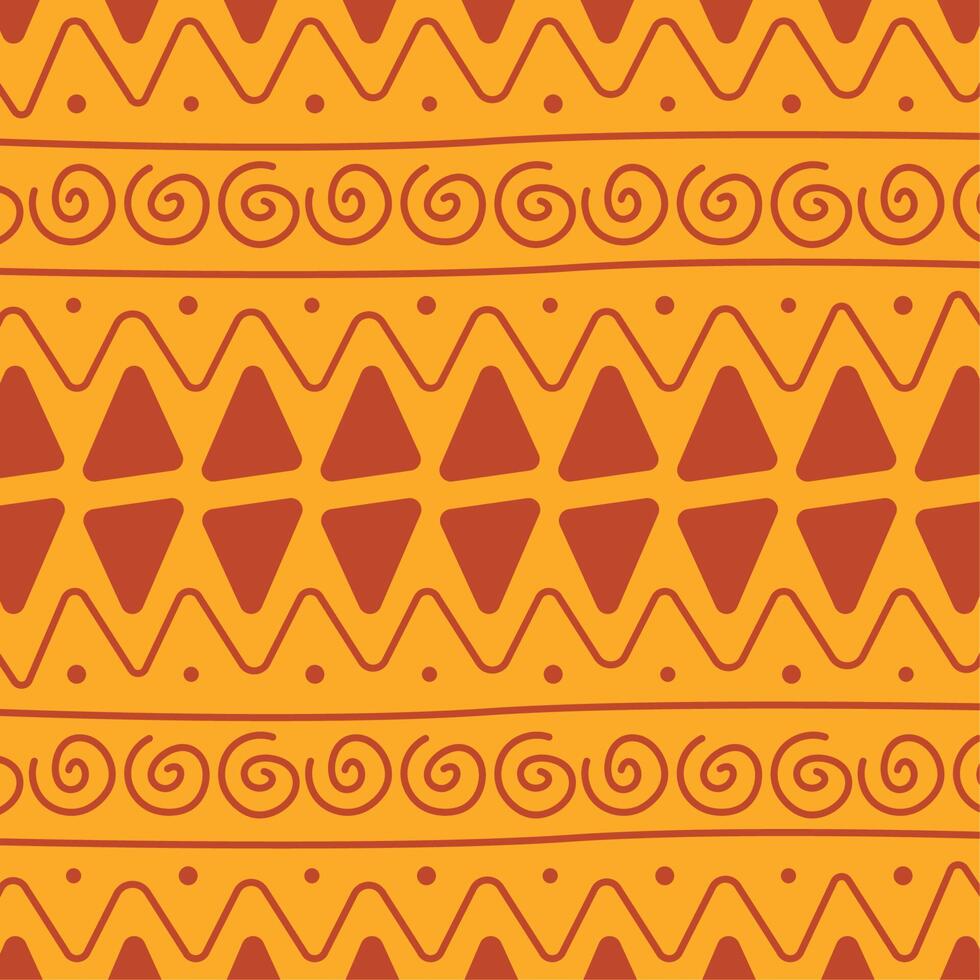 oranje Afrikaanse cultuur patroon vector