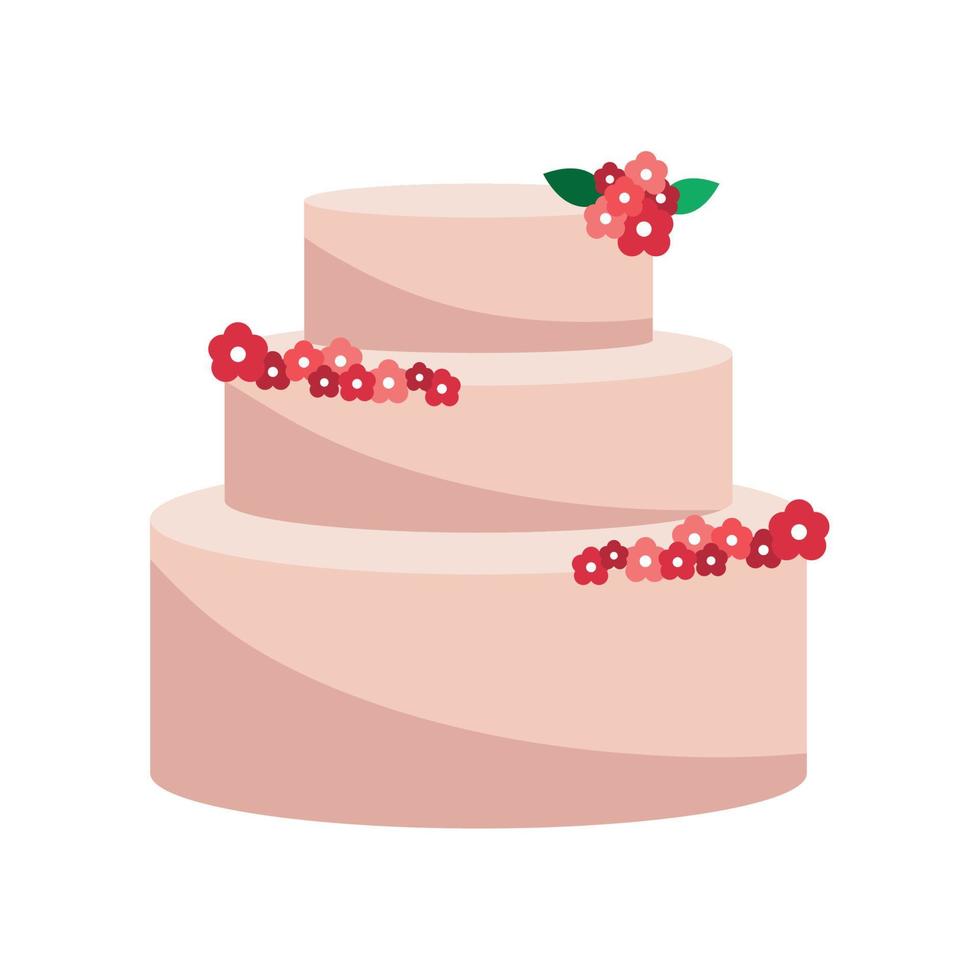 zoet bruiloft taart vector